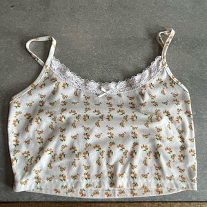 🌸white spring floral tank🌸